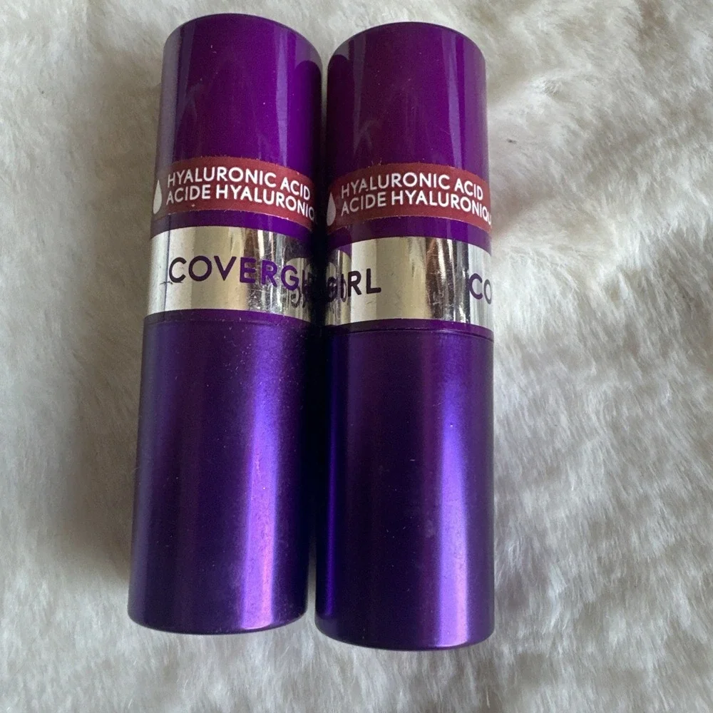 2 Lot Of CoverGirl‎ Simply Ageless Hyaluronic Acid Lipstick #350 Honest Berry